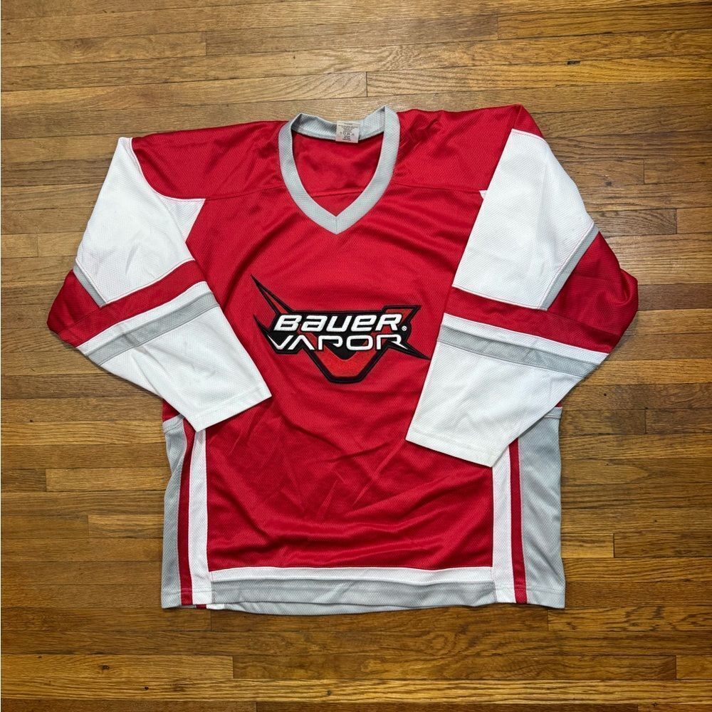 Bauer Vapor Red and White Hockey Jersey